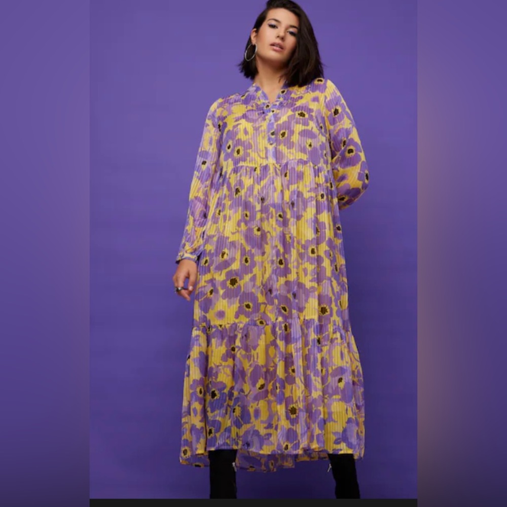 Tiered Floral Dress. Plus Sz NWT